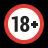 Category 18+ icon
