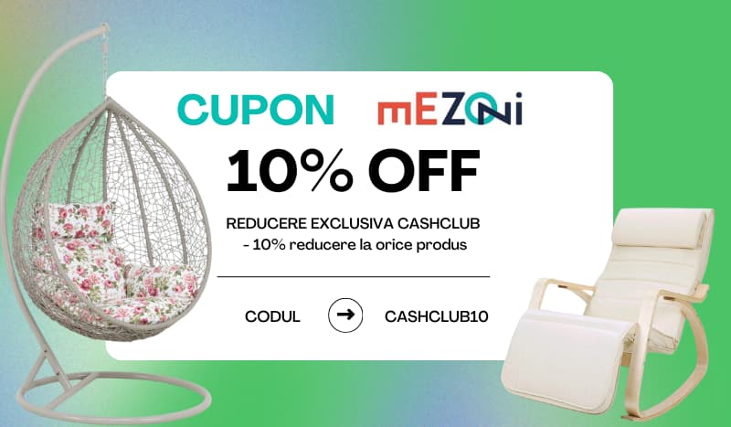 coupon-10% REDUCERE EXCLUSIVA CASHCLUB