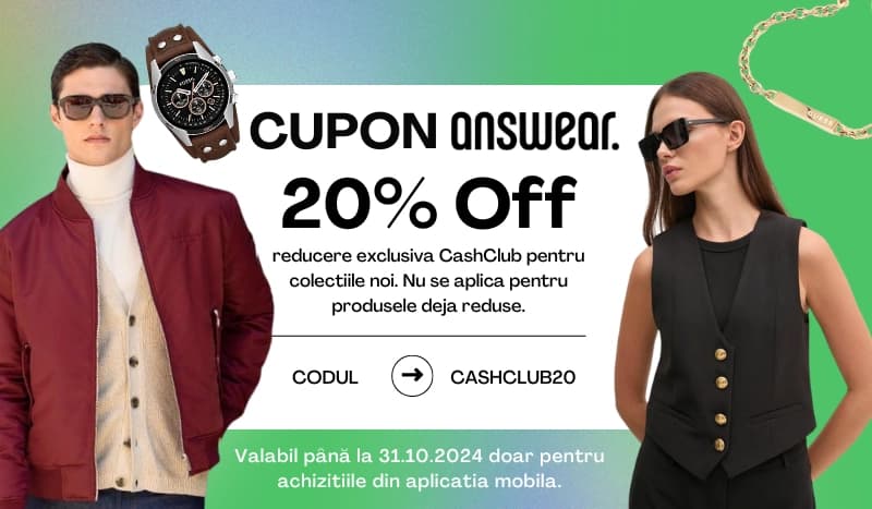 coupon-20% REDUCERE EXCLUSIVA CASHCLUB