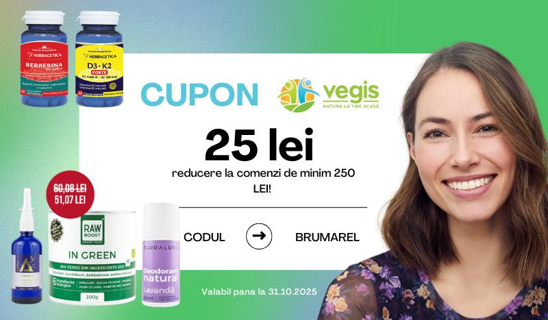 coupon-25 LEI REDUCERE LA VEGIS.RO!