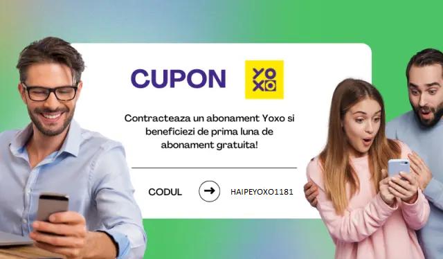 coupon-O LUNA GRATUITA DE ABONAMENT YOXO.RO DOAR CU CODUL HAIPEYOXO1181
