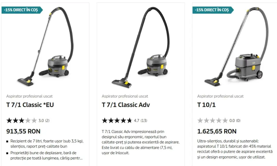 Cum alegi aspiratorul profesional Kärcher potrivit pentru business, curățenie, HoReCa, auto sau spații comerciale - Imagine 13